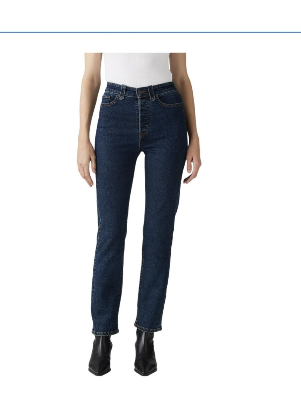 Levi's Women's Wedgie FitStraight Jeans - Dark Blue Sz.31 NWT